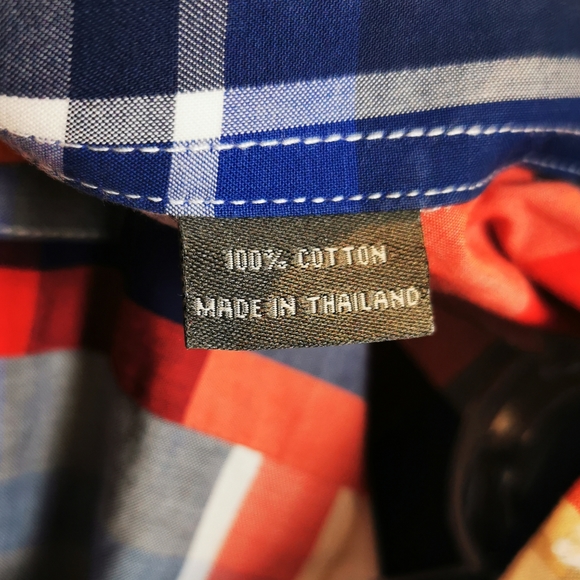 Ben Sherman Shirt S Mens Cheque Blue Red Pattern buttonup - Picture 8 of 12